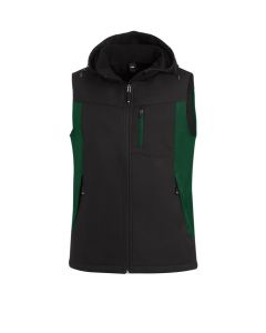 FHB JUSTUS Softshell Vest, groen-zwart