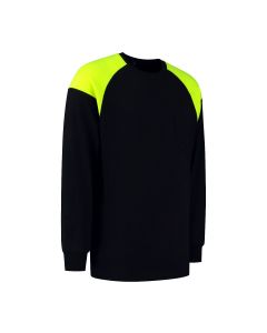 Dapro Globe-Tech Longsleeve T-Shirt - Oil Black/Hi-Vis Yellow - IFR - Temperate